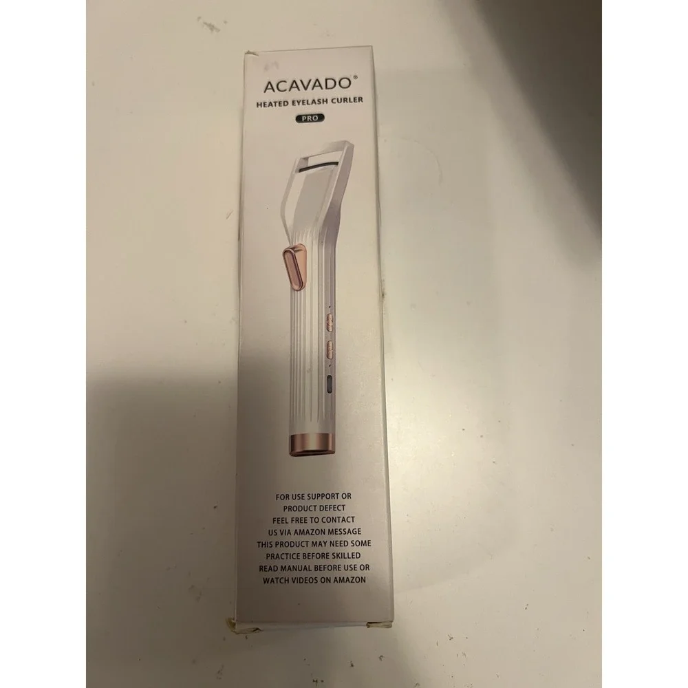 ACAVADO PRO HEATED EYELASH CURLER. NEW USB CHARGING NEW